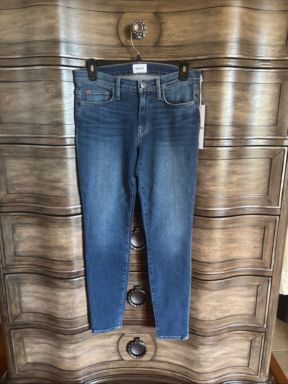 Hudson Jeans Skinny Jeans in Blue Wash